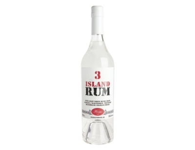 The white 3 Island Rum is blende...